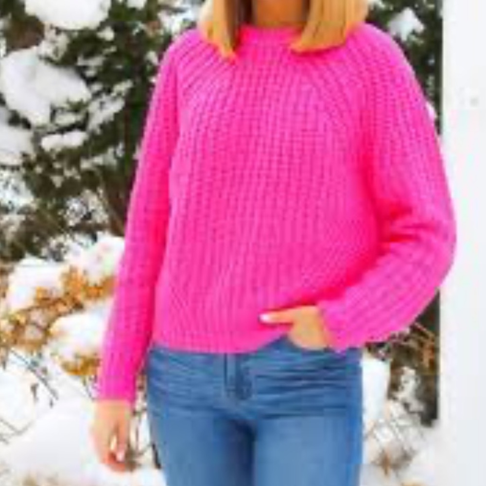 Pink Chunky Knit Sweater